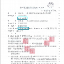 侵害配偶權損害賠償事件｜成功獲判精神慰撫金25萬元